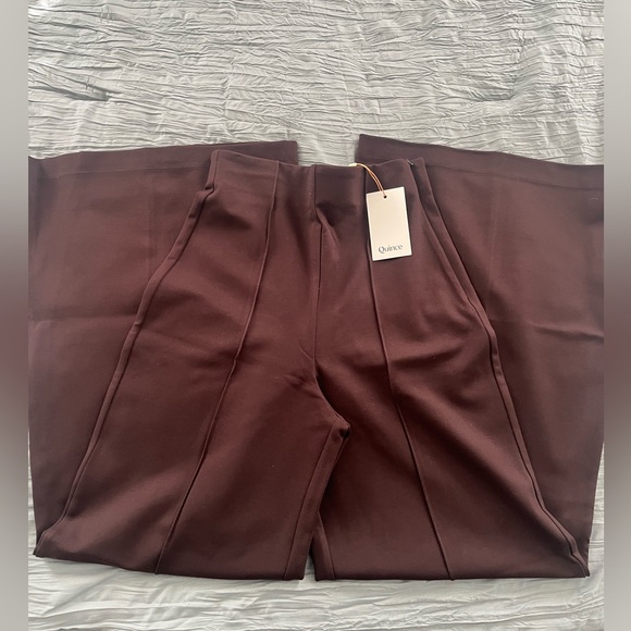 NWT Quince Ultra-Stretch Ponte Super Wide Leg Pants - Picture 3 of 4